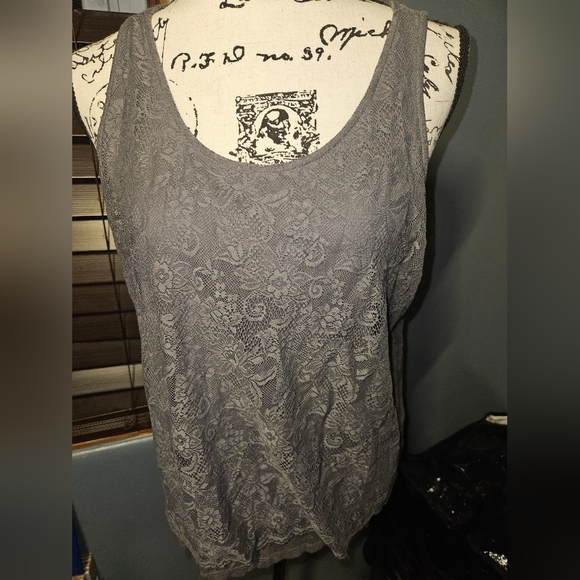 Loft Outlets Womans Gray Tank Top Size L - Picture 1 of 12